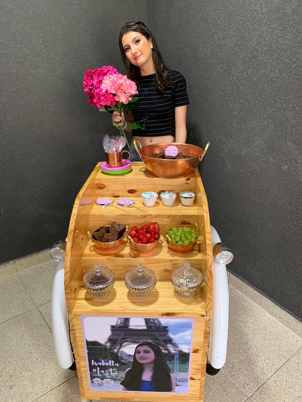 Carrinho de Brownie para festa